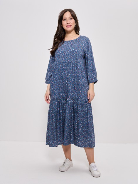 Платье  (Размер 56 Цвет темно-голубой)
