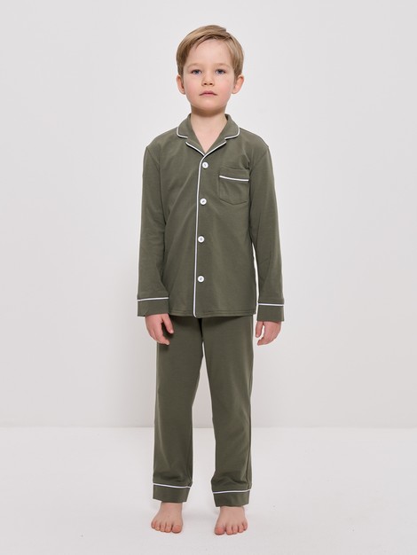 Пижама для мальчика (Размер 98-104 Цвет хаки)