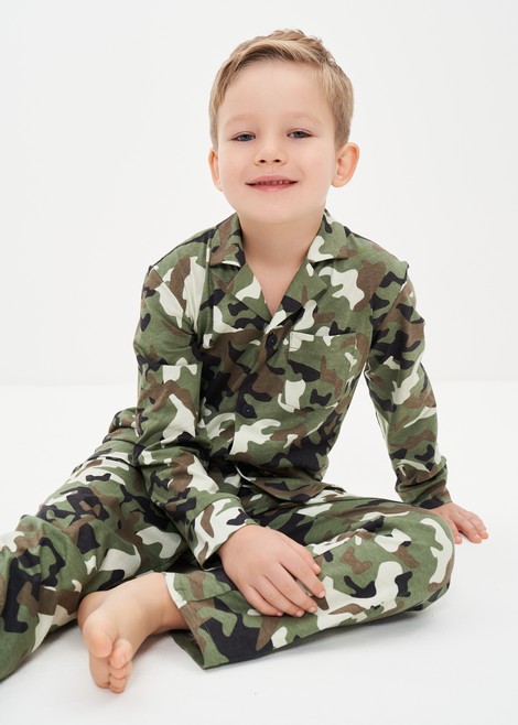 Пижама для мальчика (Размер 98-104 Цвет хаки,камуфляж)