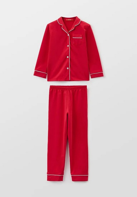 Пижама для девочек (Размер 140-146 Цвет красный)