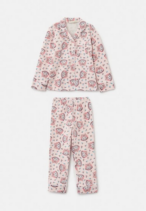 Пижама для девочек (Размер 98-104 Цвет розовый с совой)