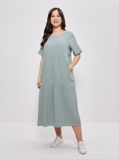 Платье  (Размер 58 Цвет оливковый)