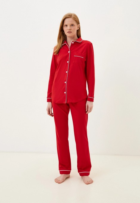 Пижама с брюками (Размер 58 Цвет красный)