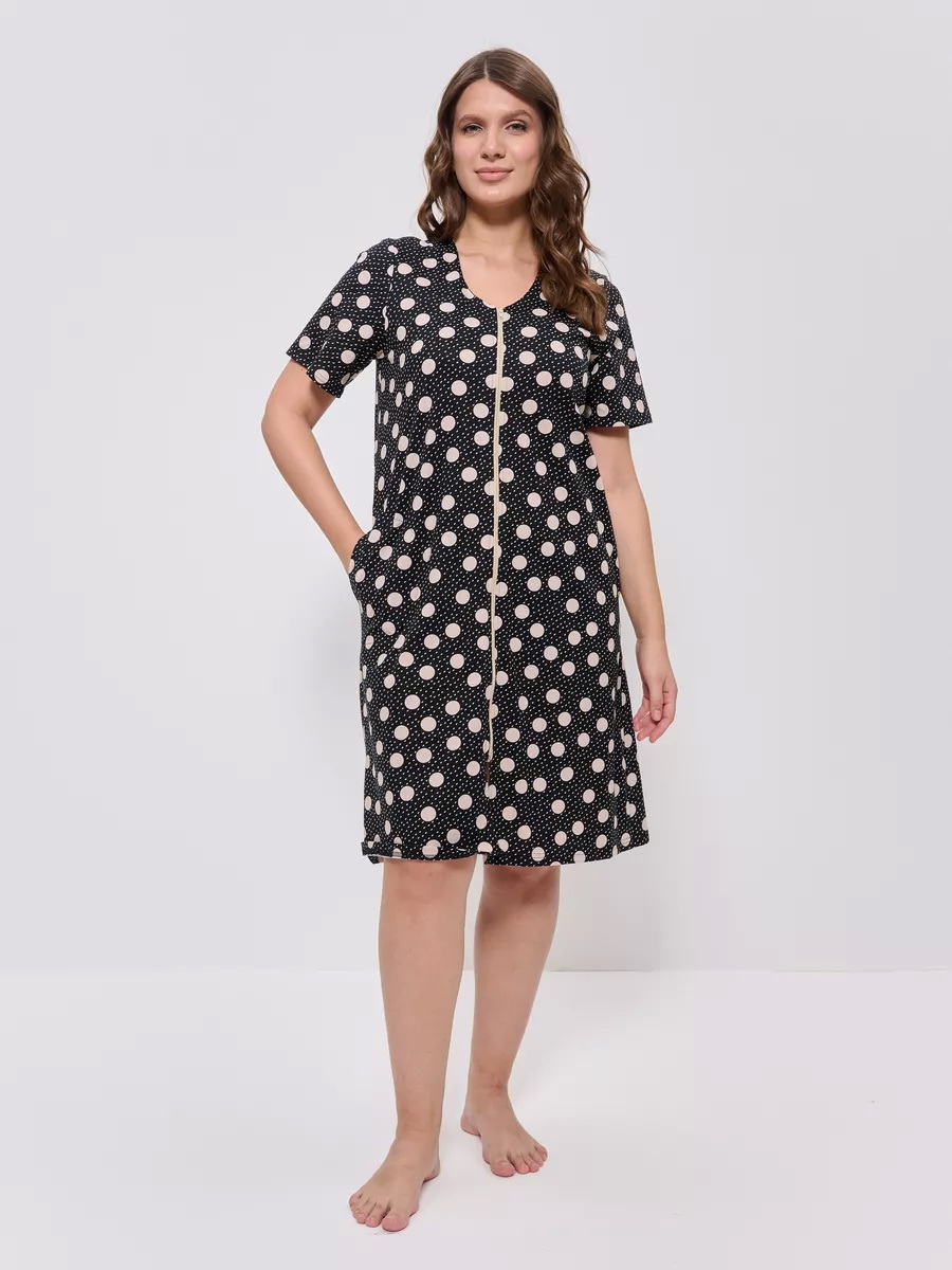 1417черный,бежевый горох_2