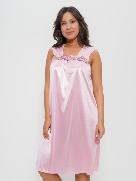 Сорочка шелковая (Размер 52 Цвет розовый)