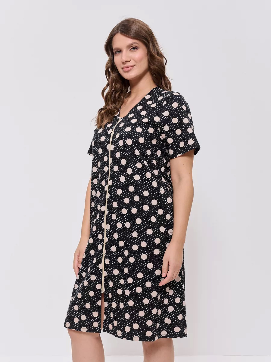 1417черный,бежевый горох_1