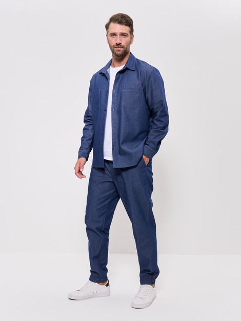 Комплект с брюками мужской (Размер 64 Цвет джинсовый)