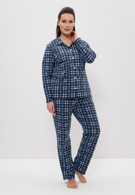Пижама с брюками (Размер 58 Цвет синий,белый)
