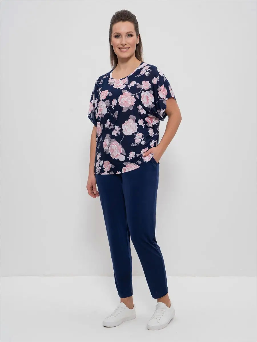 713синий,розовые цветы_1