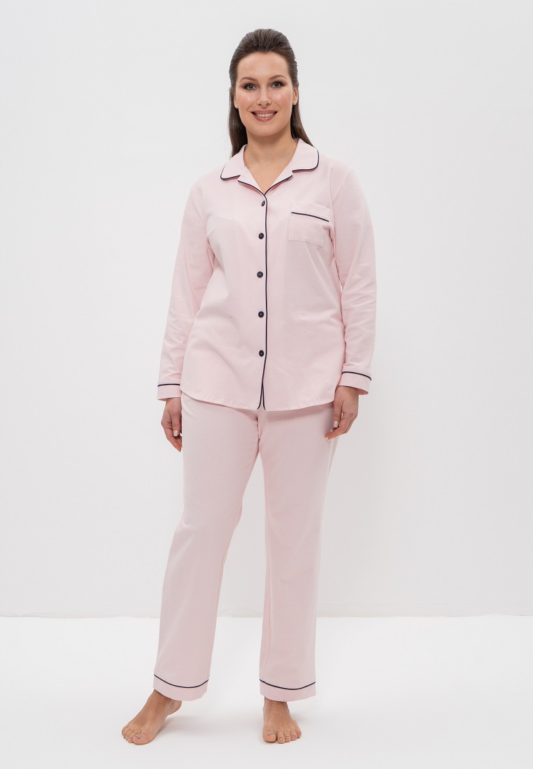Пижама с брюками (Размер 58 Цвет розовый,пшено)