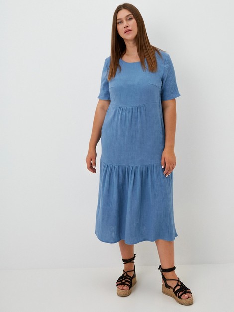 Платье  (Размер 56 Цвет джинсовый)